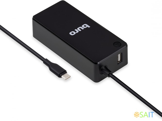 Блок питания Buro BUM-C-065 автоматический 65W 5V-20V 3A 1xUSB 2.4A от бытовой электросети LED индикатор