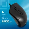 Мышь Оклик 207M черный оптическая 2400dpi USB 4but (1474598)