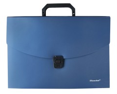 Портфель Silwerhof Perlen 322716-02 6 отдел. A4 пластик синий металлик