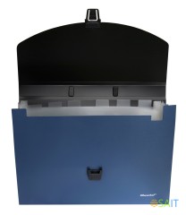 Портфель Silwerhof Perlen 322716-02 6 отдел. A4 пластик синий металлик