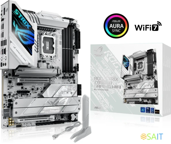 Материнская плата Asus ROG STRIX Z890-A GAMING WIFI Soc-1851 Intel Z890 4xDDR5 ATX AC`97 8ch(7.1) 2.5Gg RAID+HDMI+DP