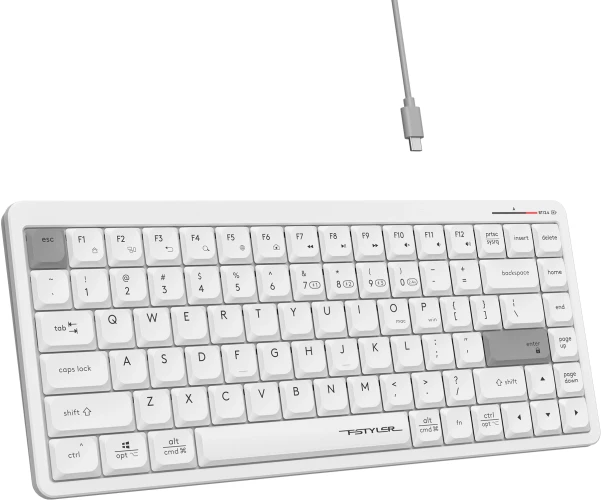Клавиатура A4Tech Fstyler FBX53C белый USB беспроводная BT/Radio slim Multimedia (FBX53C)