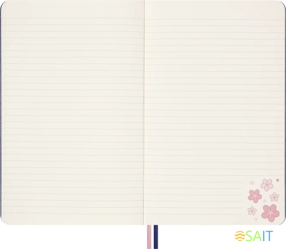 Блокнот Moleskine LIMITED EDITION SAKURA LESU08QP060 Large 130х210мм обложка текстиль 176стр. линейка синий 2025