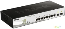 Коммутатор D-Link DGS-1210-10P DGS-1210-10P/FL2A (L2+) 8x1Гбит/с 2xКомбо(1000BASE-T/SFP) 8PoE 8PoE+ 65W управляемый
