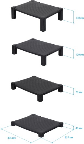 Подставка под монитор Бюрократ Block черный