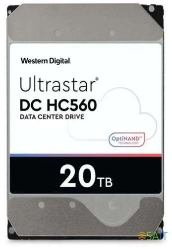 Жесткий диск WD SAS 3.0 20TB 0F38652 WUH722020BL5204 Server Ultrastar DC HC560 512E (7200rpm) 512Mb 3.5"