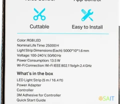 Умная светодиодная лента TP-Link Tapo L900-5 13.5В 5м