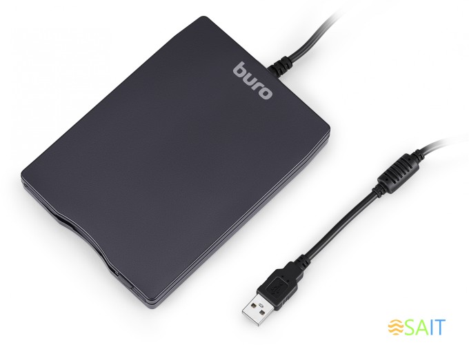 Дисковод USB 3.5" Buro BUM-USB FDD 1.44Mb внешний черный