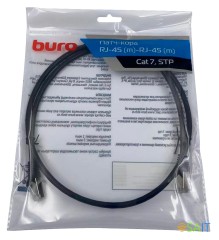 Патч-корд Buro BU-7-1M STP 4 пары cat.7 CCA molded 1м черный RJ-45 (m)-RJ-45 (m)