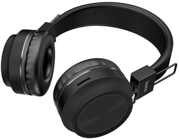 Гарнитура накладные Hoco Promise W25 1.2м черный беспроводные bluetooth оголовье