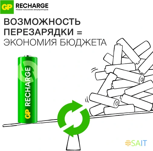 Аккумулятор GP Smart Energy AA NiMH 1000mAh (4шт)