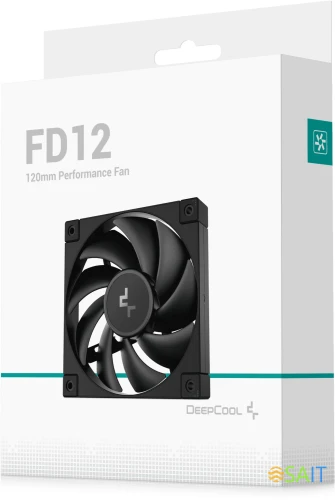 Вентилятор для корпуса Deepcool FD12 120х120x25 черный 4-pin 27.6дБ (R-FD12-BKNPN1-G) Ret
