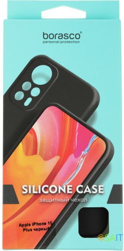 Чехол (клип-кейс) BoraSCO для Apple iPhone 15 Plus черный (72414)