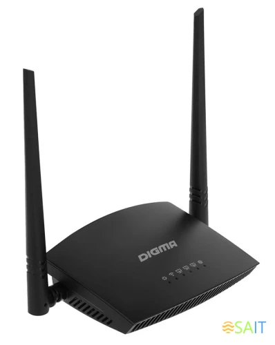 Роутер беспроводной Digma DWR-N301 N300 10/100BASE-TX черный