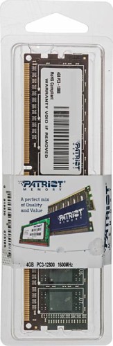 Память DDR3 4GB 1600MHz Patriot PSD34G16002 Signature Line RTL PC3-12800 CL11 DIMM 240-pin 1.5В dual rank Ret