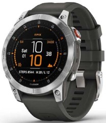 Смарт-часы Garmin Epix Gen 2 33.02мм 1.3" AMOLED корп.черный/стальной рем.серый (010-02582-01)