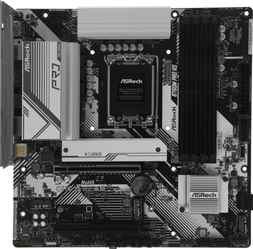 Материнская плата Asrock B760M PRO RS Soc-1700 Intel B760 4xDDR5 mATX AC`97 8ch(7.1) 2.5Gg RAID+HDMI+DP