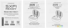 Гарнитура внутриканальные Creative Zen Air белый беспроводные bluetooth в ушной раковине (51EF1050AA000)