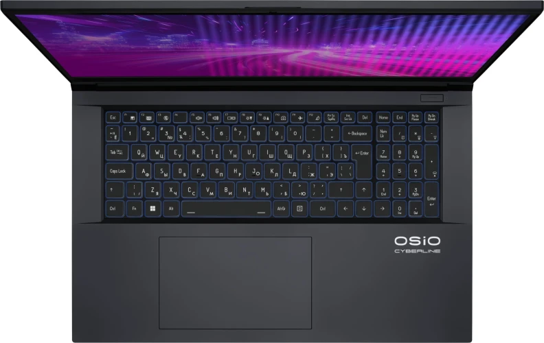 Ноутбук Osio CyberLine C170i-002 Core i5 12600H 16Gb SSD512Gb NVIDIA GeForce RTX4050 6Gb 17.3" IPS FHD (1920x1080) без ОС dk.grey WiFi BT Cam 3410mAh
