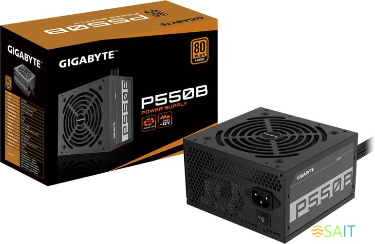 Блок питания Gigabyte ATX 550W GP-P550B 80+ bronze (20+4pin) APFC 120mm fan 6xSATA RTL