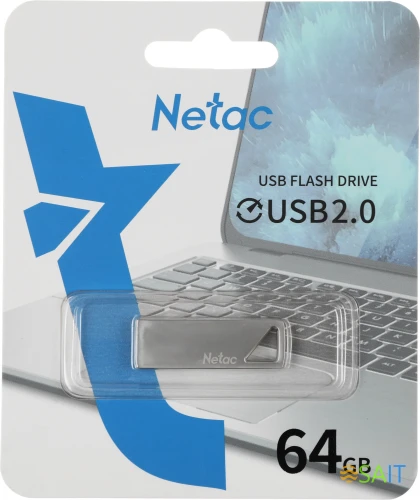 Флеш Диск Netac 64Gb U326 NT03U326N-064G-20PN USB2.0 серебристый