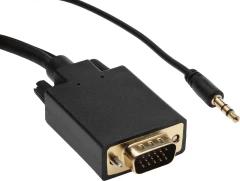 Кабель-переходник аудио-видео Premier 5-983AU HDMI (m)/VGA (m) 3м. позолоч.конт. черный (5-983AU 3.0)