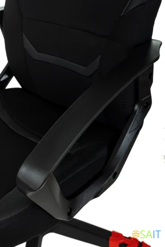 Кресло игровое Zombie 100 черный ткань/эко.кожа крестов. пластик пластик черный