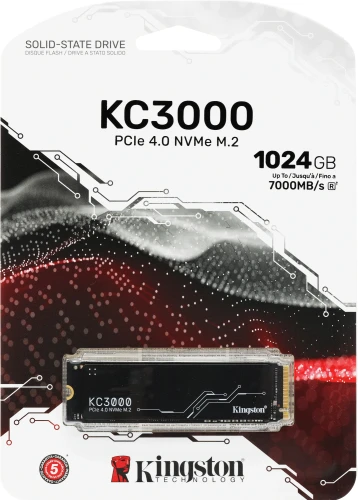 Накопитель SSD Kingston PCIe 4.0 x4 1TB SKC3000S/1024G KC3000 M.2 2280