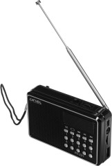 Радиоприемник портативный Сигнал РП-221 черный USB microSD