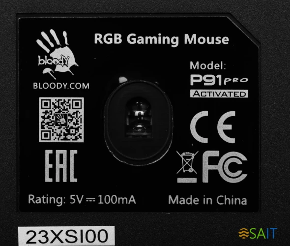 Мышь A4Tech Bloody P91 Pro черный оптическая 16000dpi USB3.0 8but