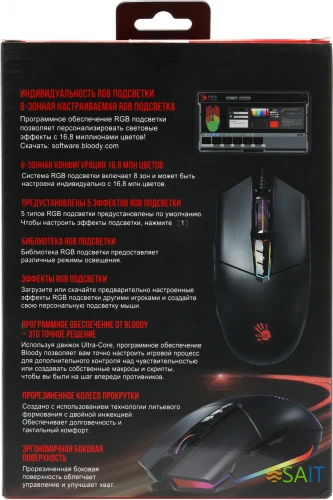 Мышь A4Tech Bloody P91 Pro черный оптическая 16000dpi USB3.0 8but