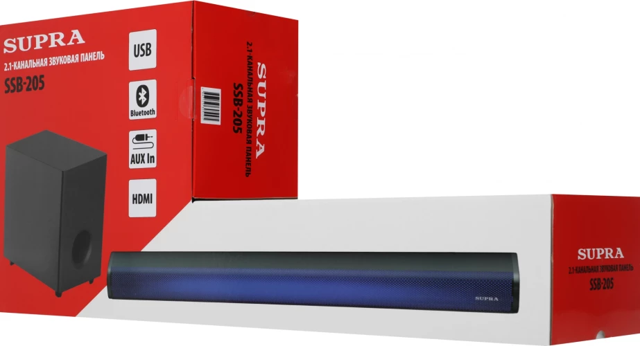 Саундбар Supra SSB-205 2.1 40Вт+60Вт черный