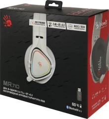Наушники с микрофоном A4Tech Bloody MR710 серый 1.5м мониторные BT/Radio оголовье (MR710 GREY)