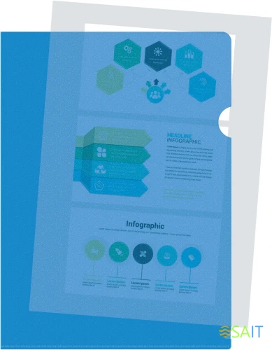 Папка-уголок Silwerhof Eco тисненый A4 пластик 0.12мм синий
