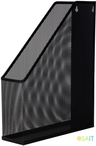 Лоток вертикальный Deli E9186 для бумаг 250х73х316мм черный металл сетка