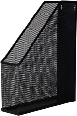 Лоток вертикальный Deli E9186 для бумаг 250х73х316мм черный металл сетка