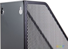 Лоток вертикальный Deli E9186 для бумаг 250х73х316мм черный металл сетка