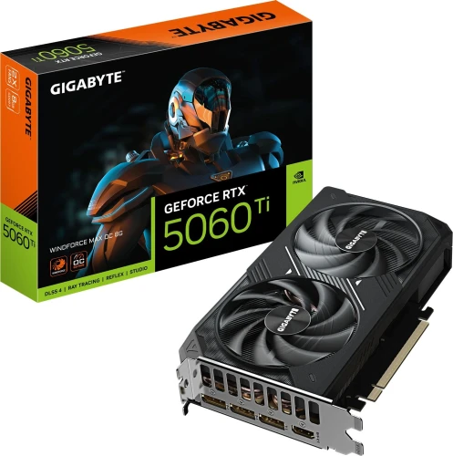 Видеокарта Gigabyte PCI-E 5.0 GV-N506TWF2MAX-8GD NVIDIA GeForce RTX 5060TI 8Gb 128bit GDDR7 2572/28000 HDMIx1 DPx3 HDCP Ret