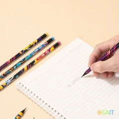 Карандаш ч/г Deli EC043-HB 2.2мм HB кругл. липа ассорти Paint Texture ластик