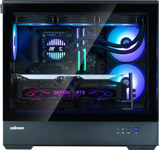 Корпус Zalman P30 V2 черный без БП mATX 6x120mm 5x140mm 1xUSB3.0 audio bott PSU