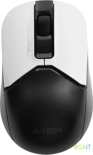 Мышь A4Tech Fstyler FB12 белый/черный оптическая 1200dpi беспров. BT/Radio USB 3but (FB12 PANDA)