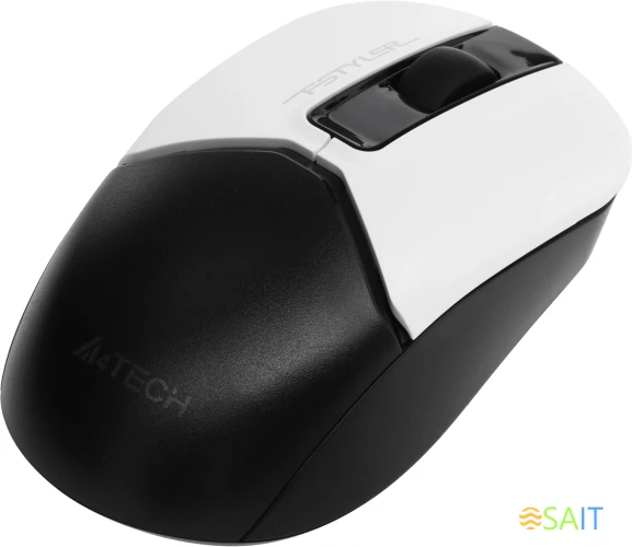 Мышь A4Tech Fstyler FB12 белый/черный оптическая 1200dpi беспров. BT/Radio USB 3but (FB12 PANDA)