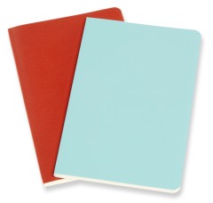 Блокнот Moleskine VOLANT QP713F16B24 Pocket 90x140мм 80стр. нелинованный мягкая обложка оранжевый/голубой (2шт)