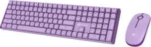 Клавиатура + мышь Оклик S315W клав:сиреневый мышь:сиреневый USB беспроводная Multimedia (1978643)