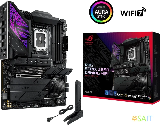 Материнская плата Asus ROG STRIX Z890-E GAMING WIFI Soc-1851 Intel Z890 4xDDR5 ATX AC`97 8ch(7.1) 5Gigabit RAID+HDMI+DP