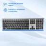 Клавиатура Оклик 890S серый/черный USB slim Multimedia (1784239)