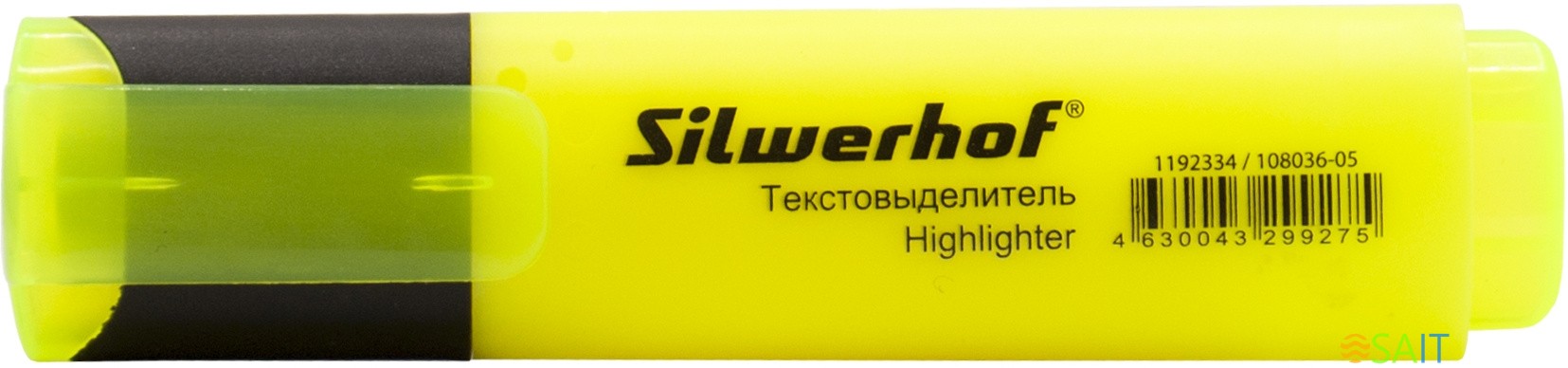 Текстовыделитель Silwerhof Blaze 108036-05 скошенный пиш. наконечник 1-5мм желтый картон