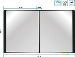 Папка с 100 прозр.вклад. Silwerhof Eco A4 пластик 0.7мм черный