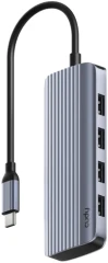 Разветвитель USB-C Cudy UH500 4порт. серебристый
