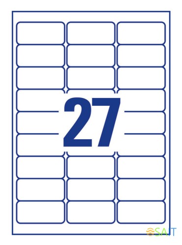 Этикетки Avery Zweckform L4784-20 29.6x63.5мм 27шт на листе/120г/м2/20л./белый ацетатный шелк самоклей. для лазерной печати